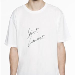 Brand new Saint Laurent white tee